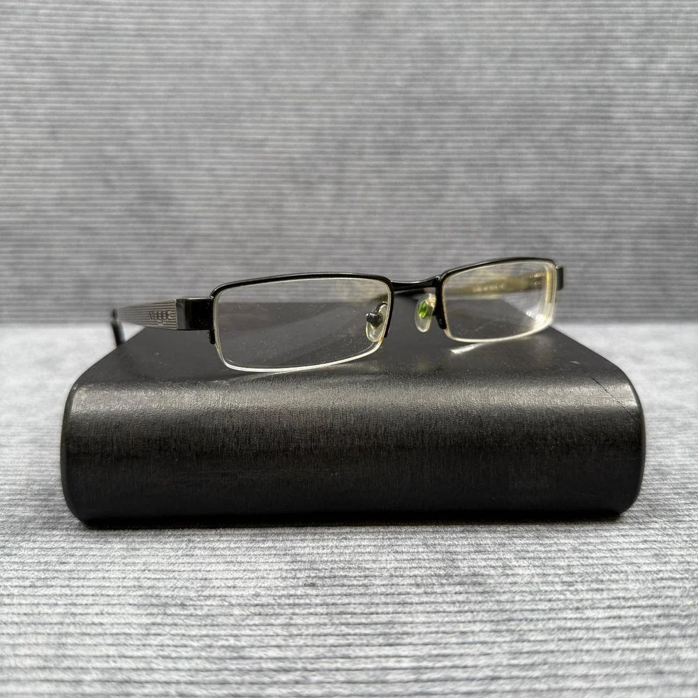 Vogue VO 3626 352 Black Silver Rectangular Y2k Eyeglasses Frames 50-18-135